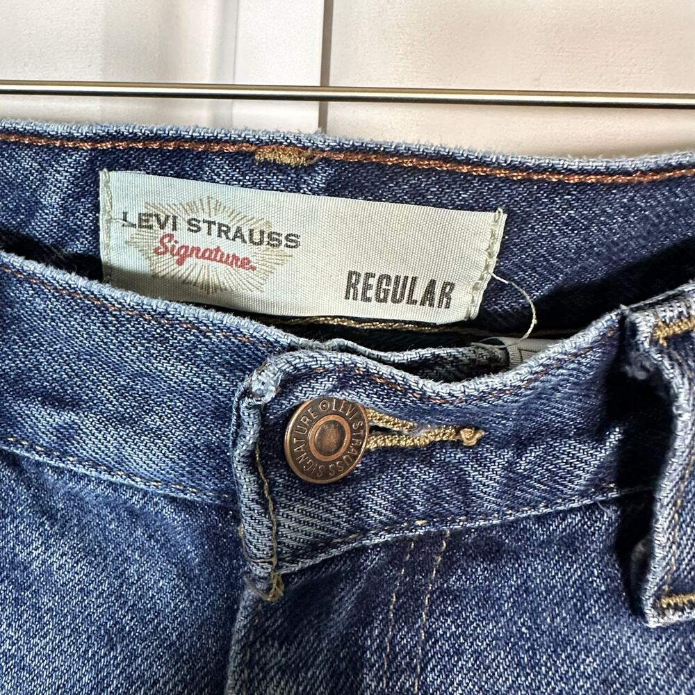 Levi Strauss Signature Regular Denim Jeans Medium Wash Men 34x30 100% Cotton - Picture 2 of 13